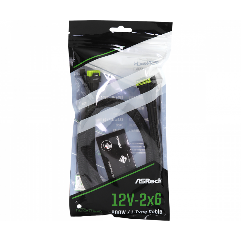 Кабел ASRock 90° 12V-2x6 600W ATX 3.1 and PCIe 5.1