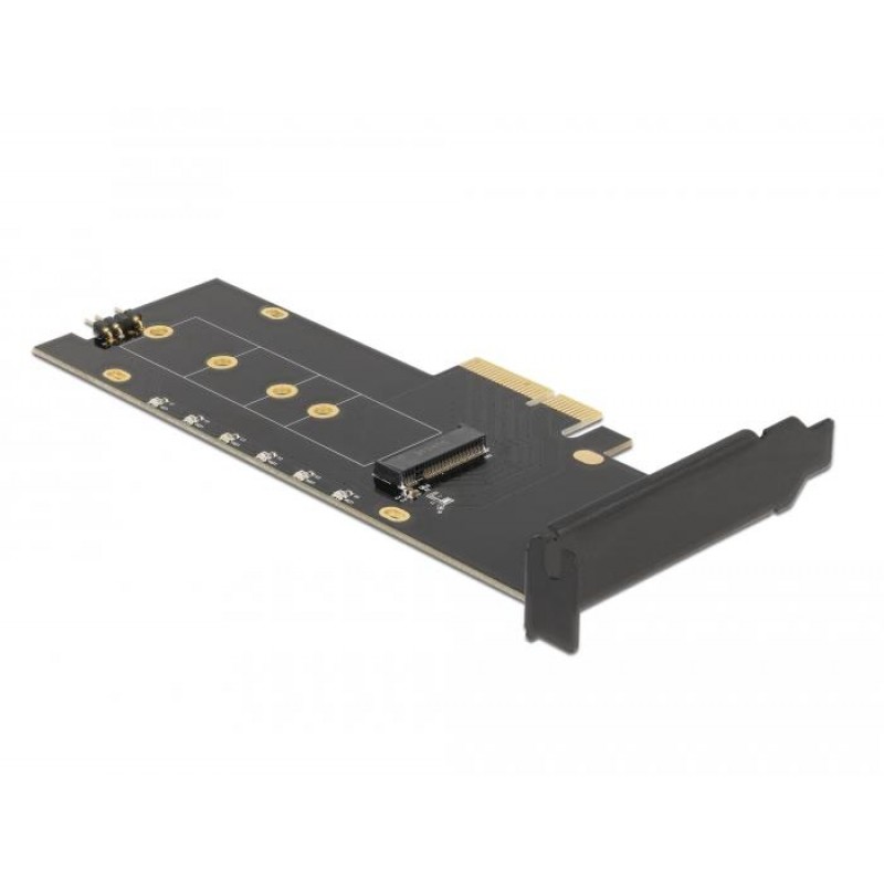 Карта за разширение на слотове Delock 89013, PCI Express x4 към 1 x internal NVMe M.2 Key M, RGB LED, Low