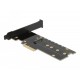 Карта за разширение на слотове Delock 89013, PCI Express x4 към 1 x internal NVMe M.2 Key M, RGB LED, Low