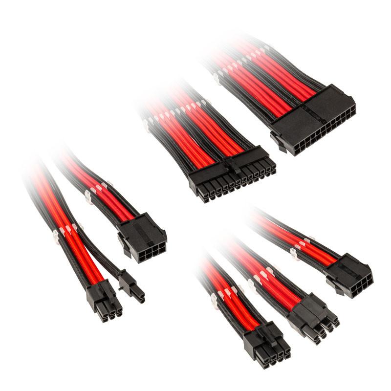 Комплект оплетени кабели Kolink Core, Black/Red, KOLINK-ACC-ZUAD-1285