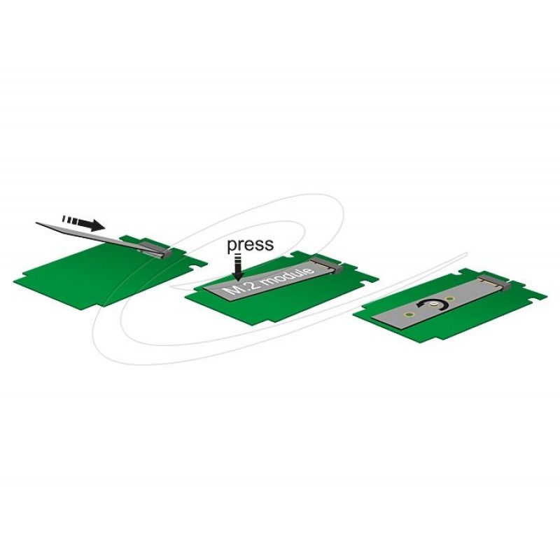 Конвертор DeLock, 2.5" SATA 22 pin - M.2 key B - 7 mm