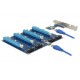 Конвертор Delock Riser Card PCI Express x1 > 4 x PCIe x16 with 60 cm USB cable, DELOCK-41427