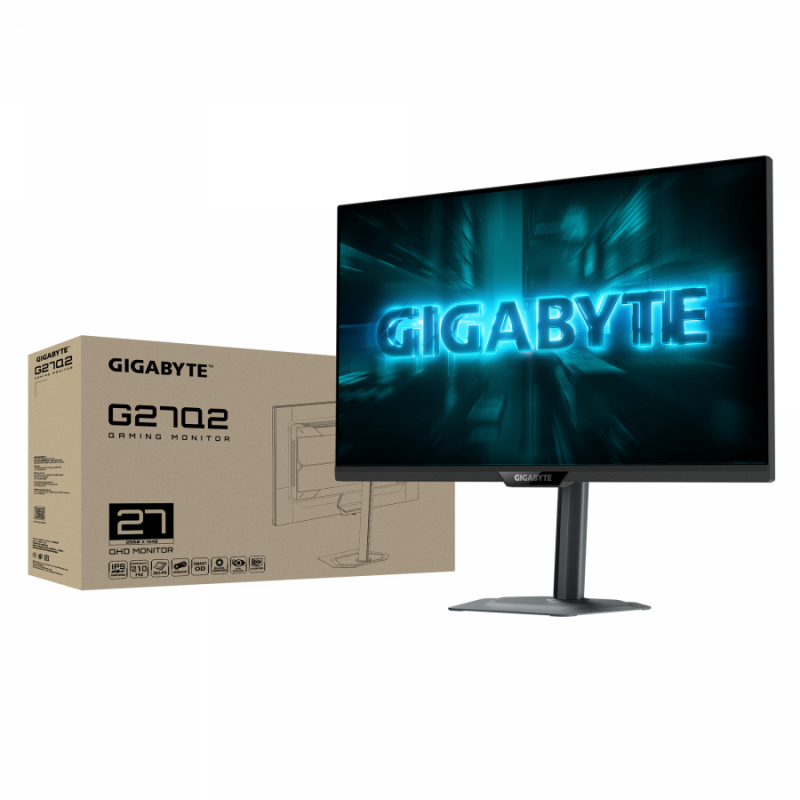 Геймърски Монитор Gigabyte G27Q2 - 27" inch SS IPS QHD(2560x1440) 210Hz,  0.5ms, HDR10