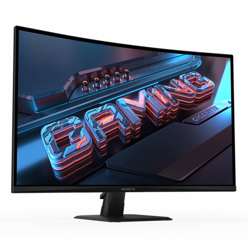 Геймърски Монитор Gigabyte GS32QCA - 32" inch SS/VA 1500R, QHD (2560x1440), 180Hz, 1ms, HDR Ready, GA-MON-GS32QCA