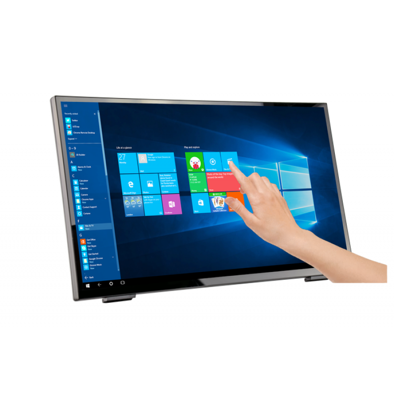 Тъч монитор HANNSPREE HT248PPB, LED, 23.8 inch, Wide, Full HD, D-Sub, HDMI, DP, Черен-HT248PPB