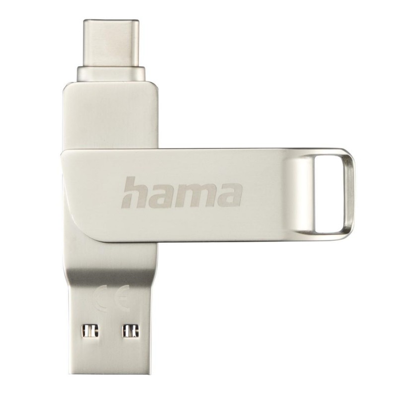 HAMA Флаш памет "C-Rotate Pro", USB-C 3.1/3.0, 512GB, 100MB/s, сребрист, HAMA-182493