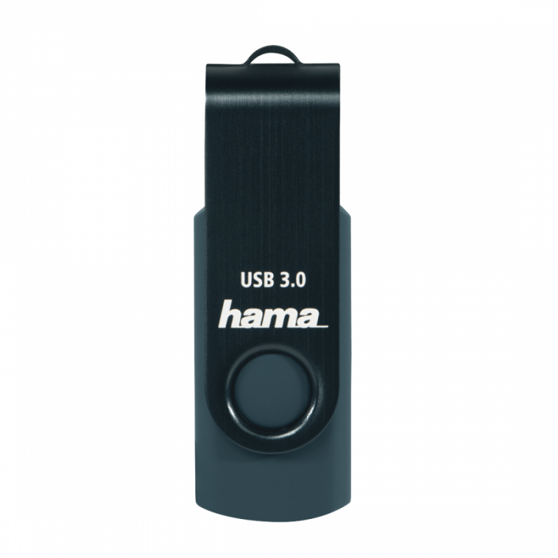 USB памет HAMA Rotate, 128GB, 90 MB/s, Петролно синьо, HAMA-182465