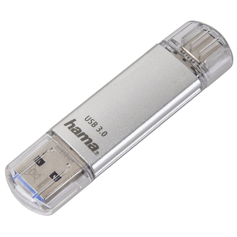 USB памет HAMA Тип USB-C Laeta 124163, 64GB, USB 3.1 Type-C, Сребрист-HAMA-124163