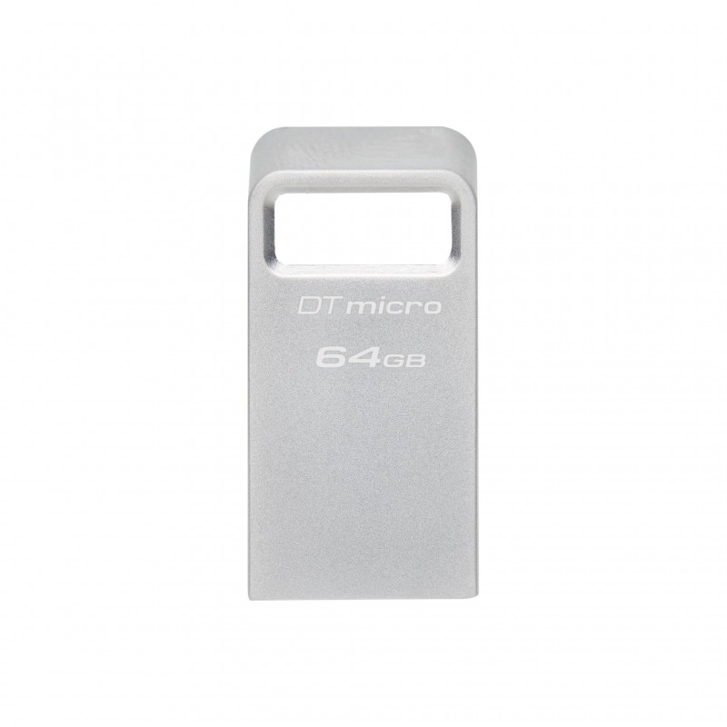 USB памет KINGSTON DataTraveler Micro, 64GB, USB-A 3.2 Gen 1, Сребрист, KIN-USB-DTMC3G2-64GB