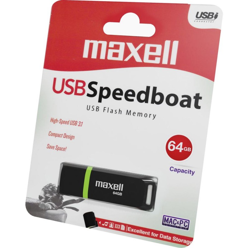 USB памет MAXELL SPEEDBOAT, USB 3.1, 64GB, ML-USB3.1-SPEEDBOAT-64GB
