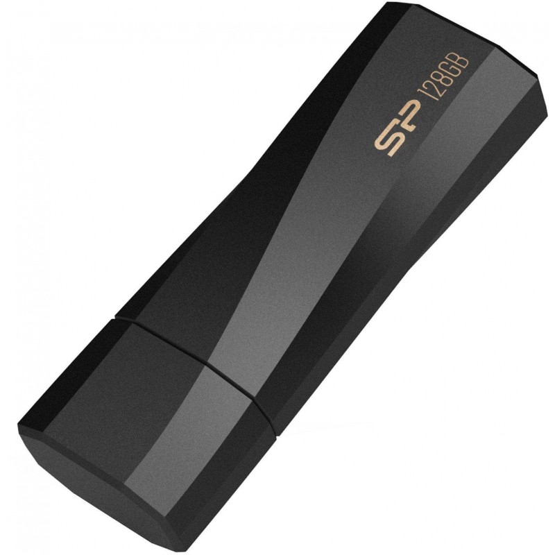 USB памет SILICON POWER Blaze B07, 128GB, USB 3.2, Черна, SLP-USB-UF3B07V1K-128GB