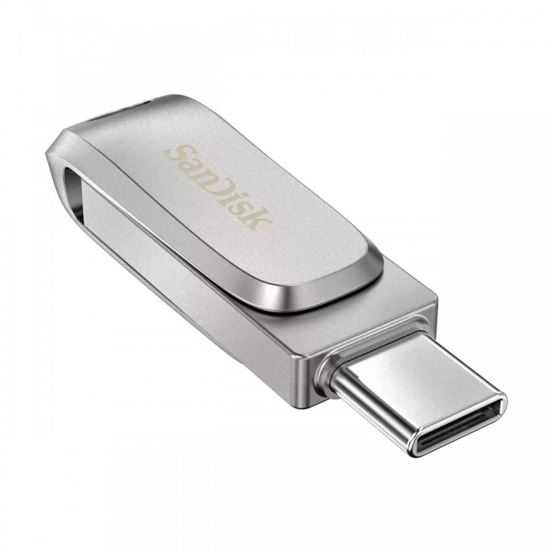 USB памет SanDisk Ultra Dual Drive Luxe, 1TB, USB 3.1 Gen 1, USB-C, Сребрист, SD-USB-DDDC4-1T00-G46