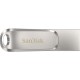 USB памет SanDisk Ultra Dual Drive Luxe, 256GB, USB 3.1 Gen 1, USB-C, Сребрист, SD-USB-DDDC4-256G-G46