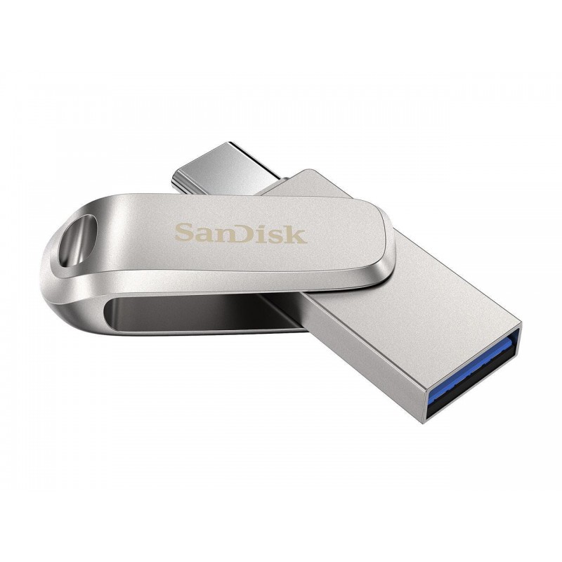 USB памет SanDisk Ultra Dual Drive Luxe, 32GB, USB 3.1 Gen 1, USB-C, Сребрист-SD-USB-DDDC4-032G-G46