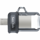 USB памет SanDisk Ultra Dual Drive m3.0, 128GB, OTG, Черен-SD-USB-DD3-128G-G46