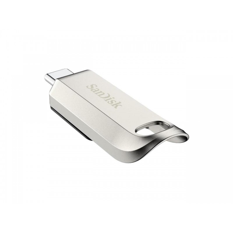 USB памет SanDisk Ultra Luxe, 256GB, USB 3.2 Gen 1, USB-C, Сребрист, SD-USB-CZ75-256G-G46