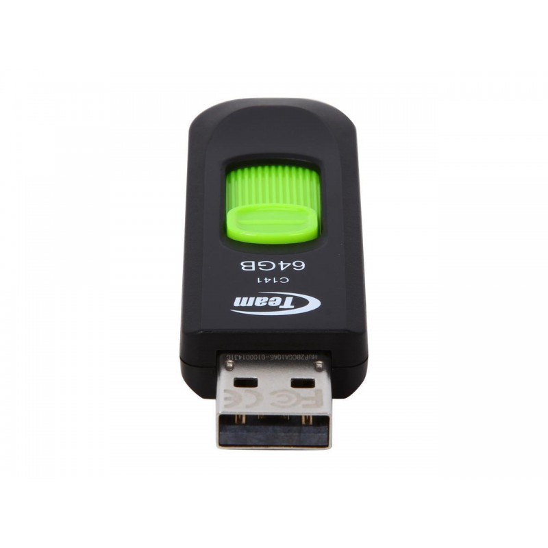 USB памет Team Group C141 64GB, USB 2.0, Зелен-TC14164GG01