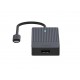 4-портов хъб Rapoo UCM-2001, 4 в1, 2 x USB-A, 1 x  USB-C, 1 x HDMI, Черен, RAPOO-11409