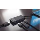 4-портов хъб Rapoo UCM-2001, 4 в1, 2 x USB-A, 1 x  USB-C, 1 x HDMI, Черен, RAPOO-11409
