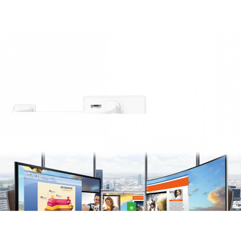6-портов хъб j5create Mini Dock JUD380, USB 3.0, Gigabit Ethernet, HDMI, VGA, USB-B, Бял, J5-JUD380