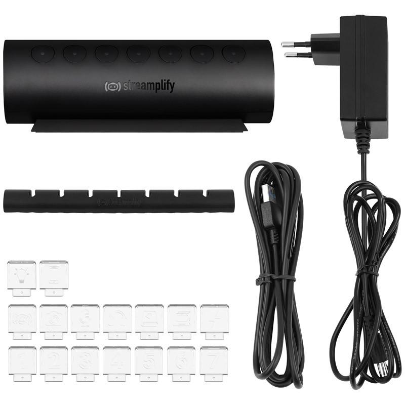 7 портов Хъб Streamplify CTRL 7, USB 3.0, RGB, SPMC-TVSP-005