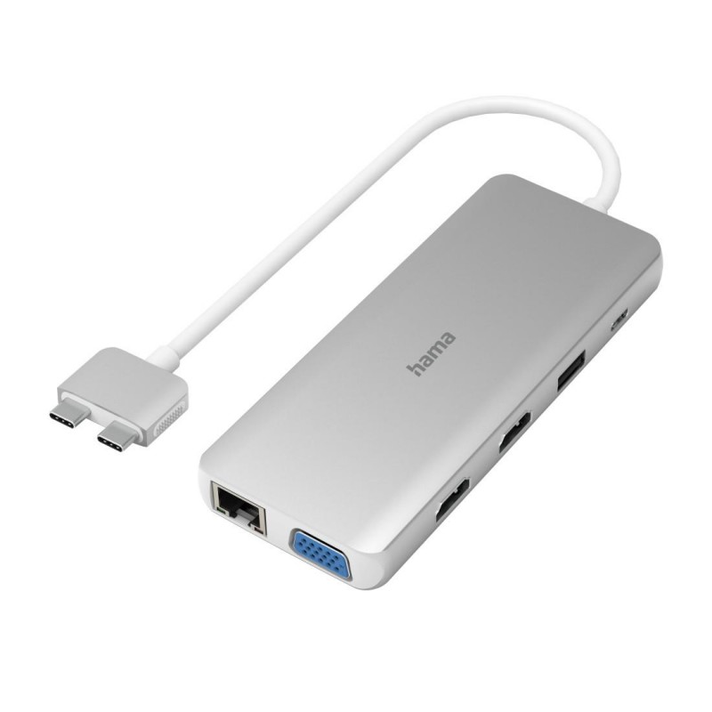 USB-C хъб Hama Connect2Mac, Multiport за Apple MacBook Air & Pro, 12 порта, HAMA-200133