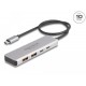 USB хъб Delock 64230, USB-C - 2 x USB-C, 2 x USB-A, 10 Gbps, DELOCK-64230