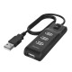 USB хъб HAMA, С бутон вкл./изкл., USB 2.0, 1:4, 480 Mbit/s, черен, HAMA-200118
