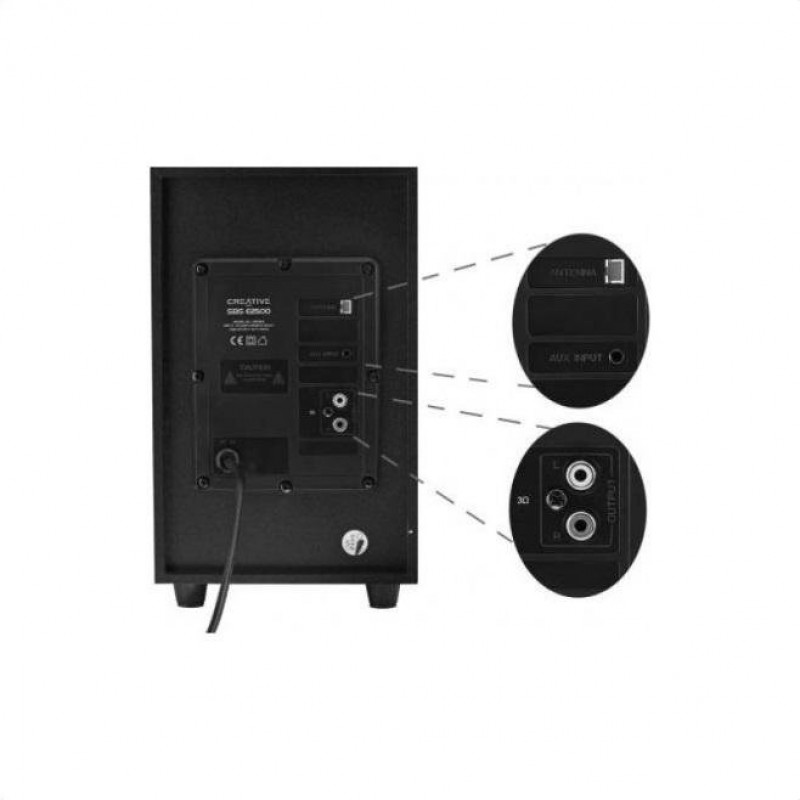 Озвучителна система Creative SBS E2500, 2.1, Bluetooth говорители, Черен-CREAT-SPEAK-SBS-E2500