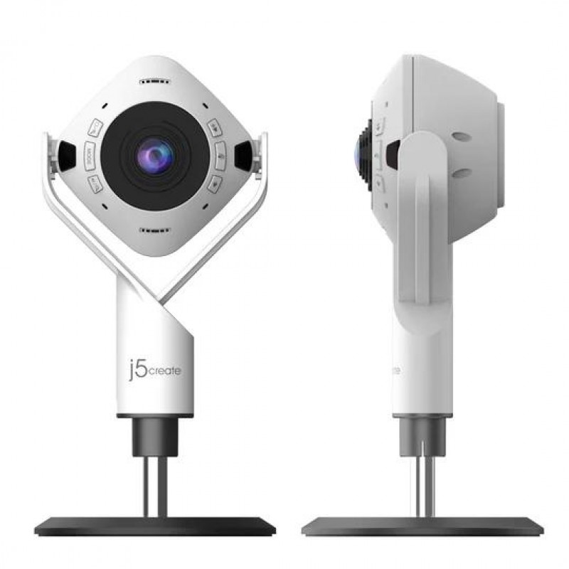 Камера за видеоконференции, j5create JVU368,360°,Full HD 1080p,USB™ UVC/UAC plug-and-play,HDR,AI функция