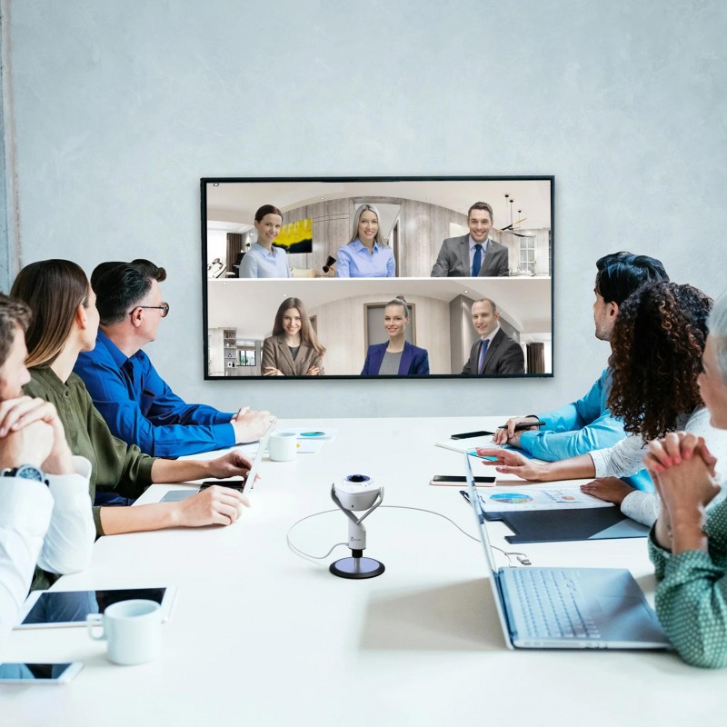 Камера за видеоконференции, j5create JVU368,360°,Full HD 1080p,USB™ UVC/UAC plug-and-play,HDR,AI функция