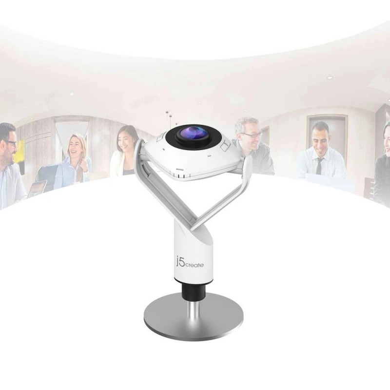 Уеб камера j5create JVCU360, UltraHD, микрофон, USB, 360° All Around, Черен-J5-JVCU360