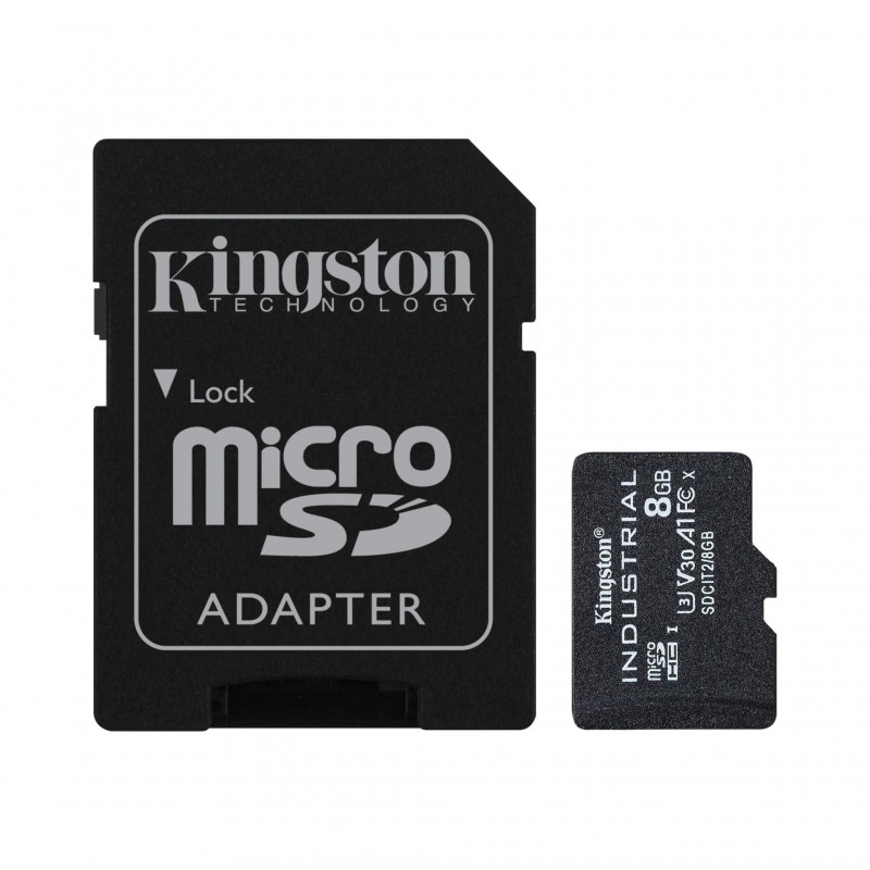 Карта памет Kingston Industrial microSDHC/SDXC A1 8GB, Class 10, KIN-SDCIT2-8GB