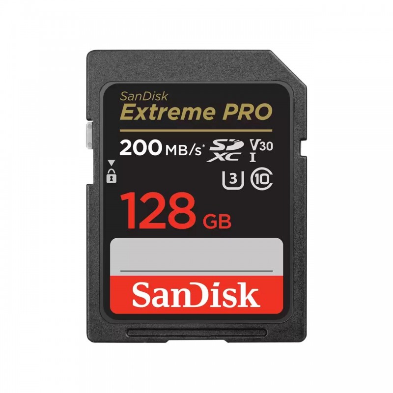 Карта памет SANDISK Extreme PRO SDHC, 128GB, UHS-1, Class 10, U3, 90 MB/s, SD-SDSDXXD-128G-GN4IN