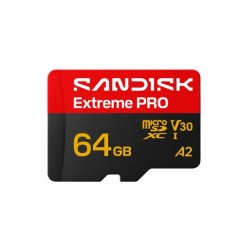Карта памет SANDISK  Extreme Pro microSDXC 64GB+2 years Rescue Pro Deluxe