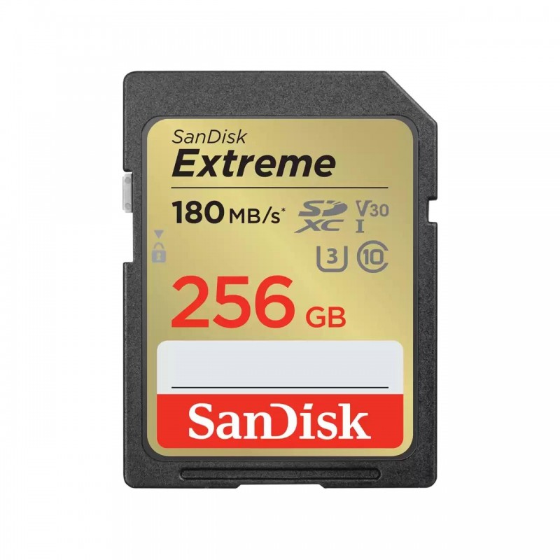 Карта памет SANDISK Extreme SDXC, 256GB, UHS-1,Class 10, U3, V30, 130 MB/s, SD-SDSDXVV-256G-GNCIN