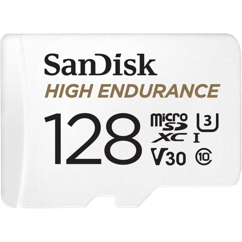 Карта памет SANDISK High Endurance, SD Адаптер, micro SDXC UHD, V30, 128GB, Class 10, SD-SDSQQVR-128G-GN6IA