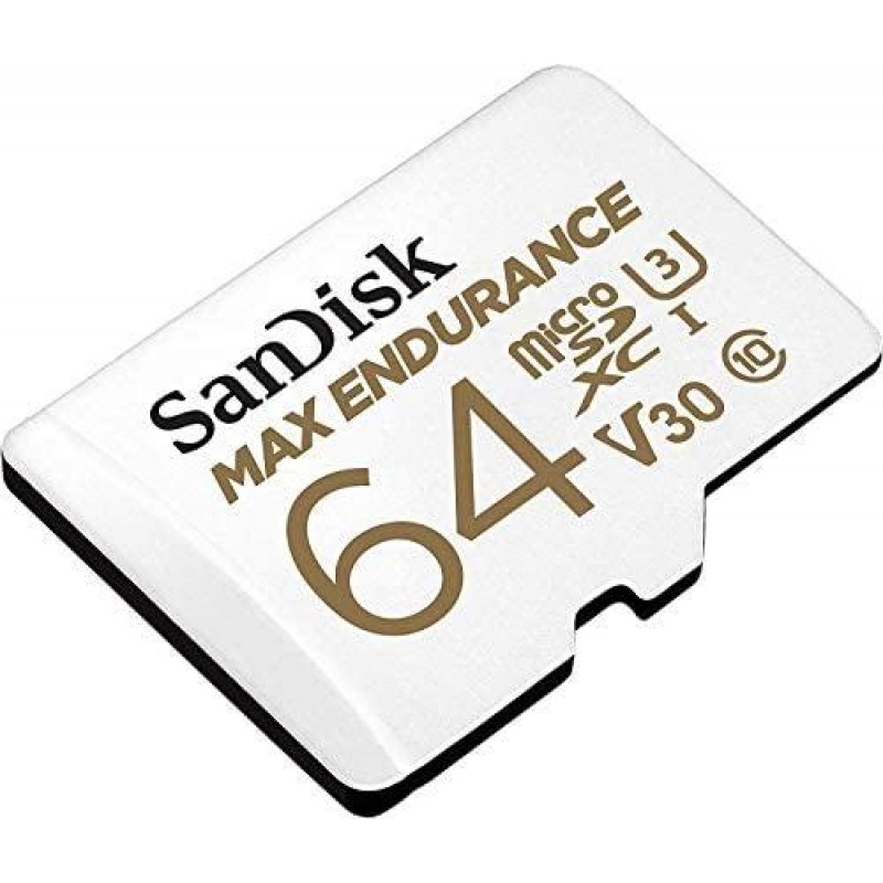 Карта памет SANDISK High Endurance micro SDHC UHS-I, A1, SD Адаптер, 64GB, Class 10, 100Mb/s, SD-SDSQQVR-064G-GN6IA