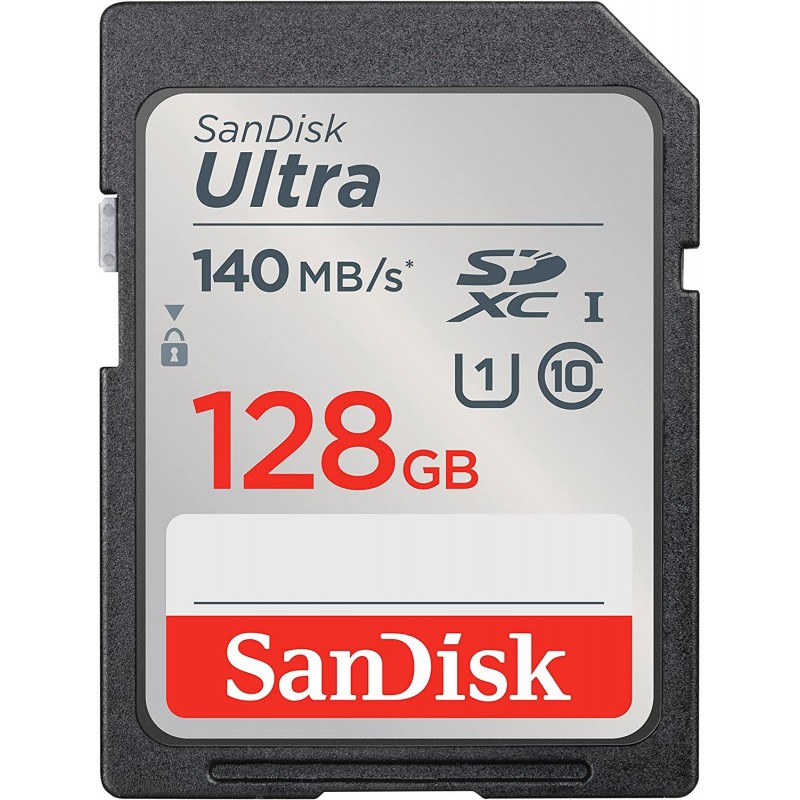 Карта памет SANDISK Ultra SDXC, 128GB, Class 10, U1, 140 Mb/s, SD-SDUNB-128G-GN6IN