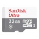 Карта памет SANDISK Ultra microSDHC UHS-I, 32GB, Class 10, 80Mb/s, Адаптер-SD-SDSQUNR-032G-GN3MA