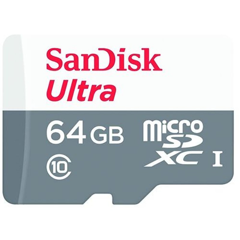 Карта памет SANDISK Ultra microSDXC UHS-I, 64GB, Class 10, 100Mb/s, SD-SDSQUNR-064G-GN3MN