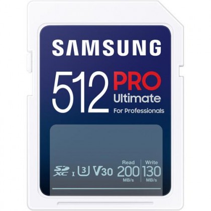 Карта памет Samsung 512GB PRO Ultimate SD Card Full-Size SDXC UHS-I , U3, V30