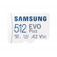 Карта памет Samsung EVO Plus, microSDXC, UHS-I, 512GB, Адаптер, SAM-SDM-MC512SA