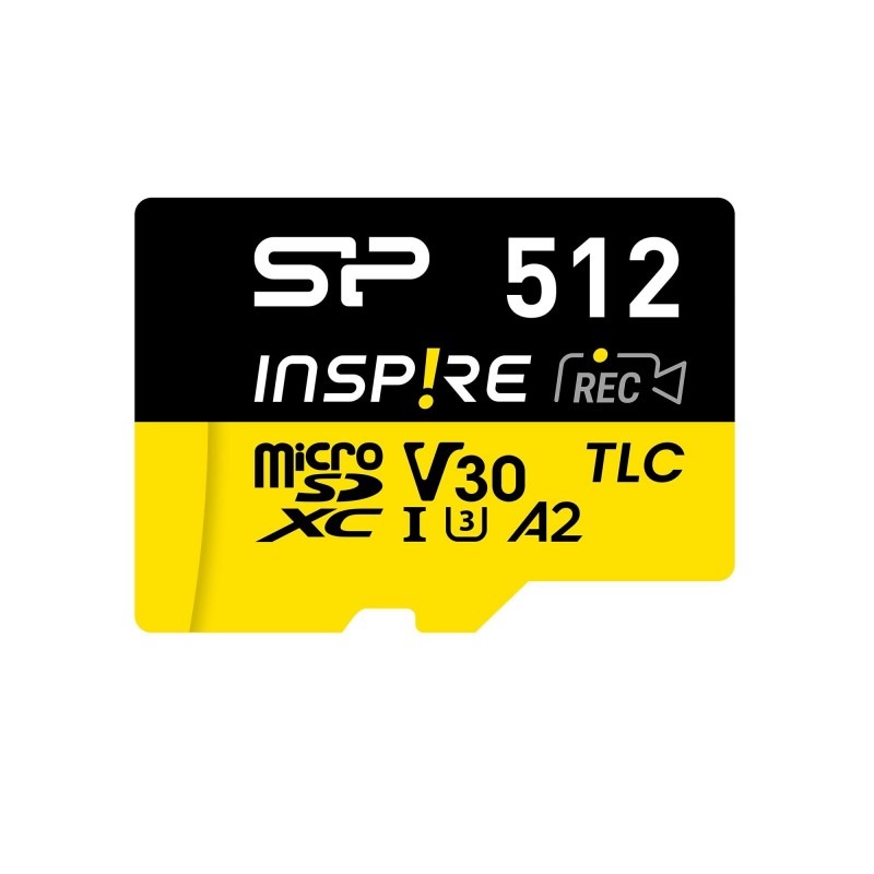 Карта памет Silicon Power Inspire 512GB, microSDXC, Class 10, SD Adapter, SLP-SD-STXLA2V1NSP-512GB