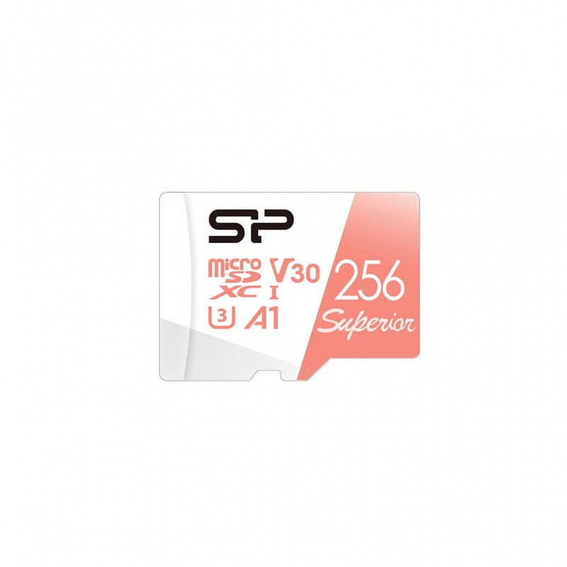 Карта памет Silicon Power Superior 256GB, microSDXC, Class 10, SD Adapter, SLP-SD-STXDV3V20SP-256GB