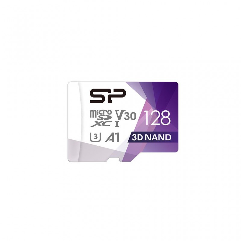 Карта памет Silicon Power Superior Pro, 128GB, microSDXC, Class 10, SD Adapter, SLP-SD-STXDU3V20AB-128GB