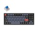 Геймърска Механична клавиатура Keychron V3 TKL Knob QMK Frosted Black Translucent, Keychron K Pro Blue