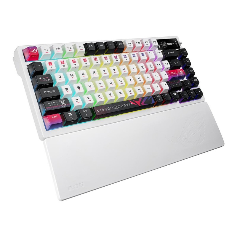 Геймърска безжична Клавиатура ASUS ROG Azoth X - White, ASUS-KEY-ROG-AZOTH-X