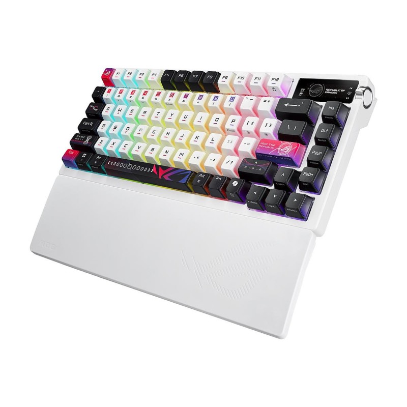 Геймърска безжична Клавиатура ASUS ROG Azoth X - White, ASUS-KEY-ROG-AZOTH-X