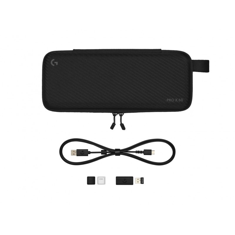 Геймърска клавиатура Logitech Pro X 60 Tactile black, KEYCONTROL, LIGHTSYNC, RGB, Черна, LOGITECH-KEY-PRO-X-60-BK
